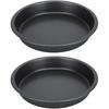 2Pcs Pizza Pan, 6in/9in/10in/12in Deep Dish Round Pizza Pan for Oven, Non Stick Thickened Carbon Steel Baking Pan for Home Kitchen, Dishwasher