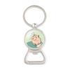 Adorable Cartoon Cat Time Gem Bottle Opener Keychain Cute Creative Car Accessory