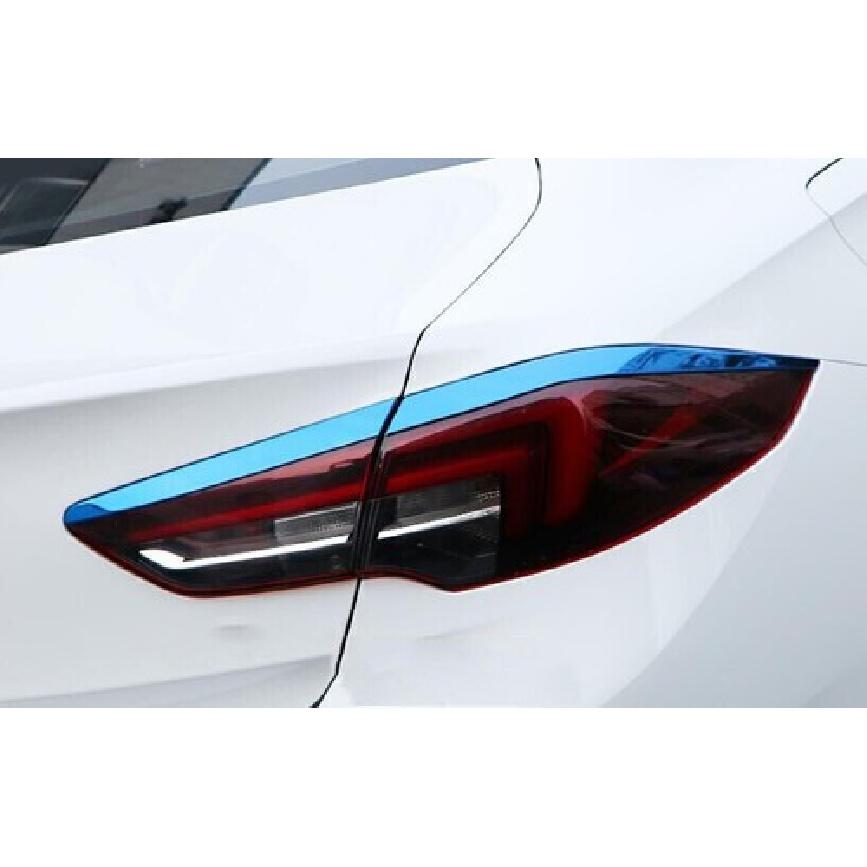For Buick Regal 2018-2020 Blue Titanium Rear Headlight Eyebrow Eyelid Strip Trim