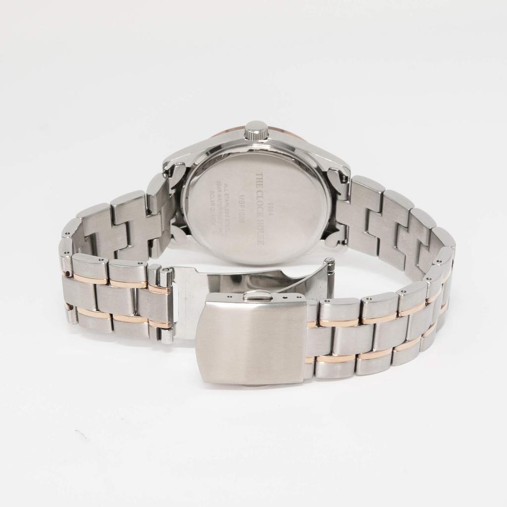 THE CLOCK HOUSE Men's Solar Watch, Business/Formal, MBF1006-WH2A