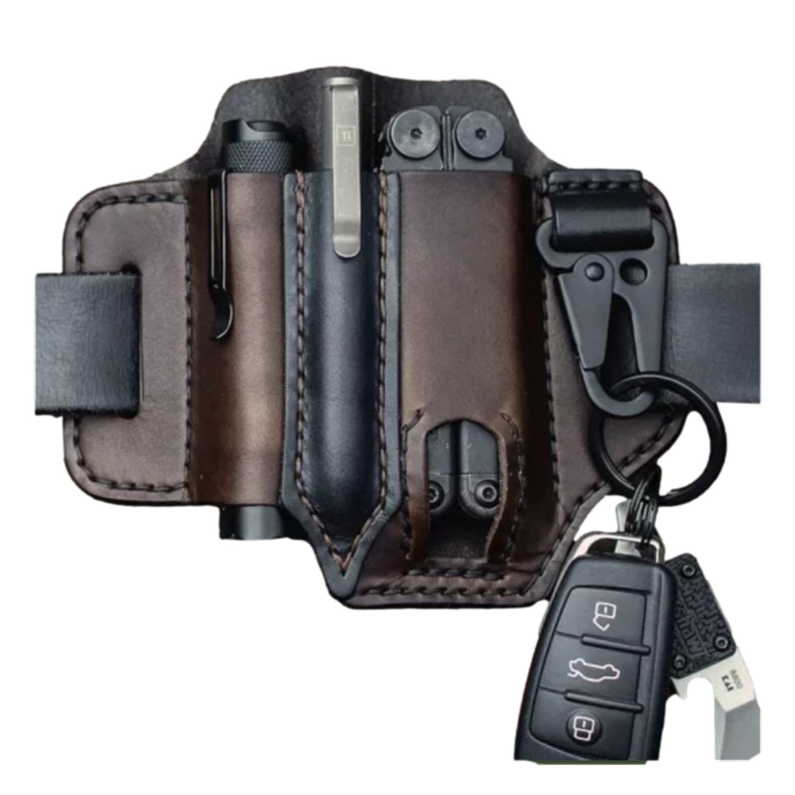 

[SCGEHA] Multi-Tool Sheath Belt Multi-Tool Tactical Holder Tool Storage (Dark Brown)