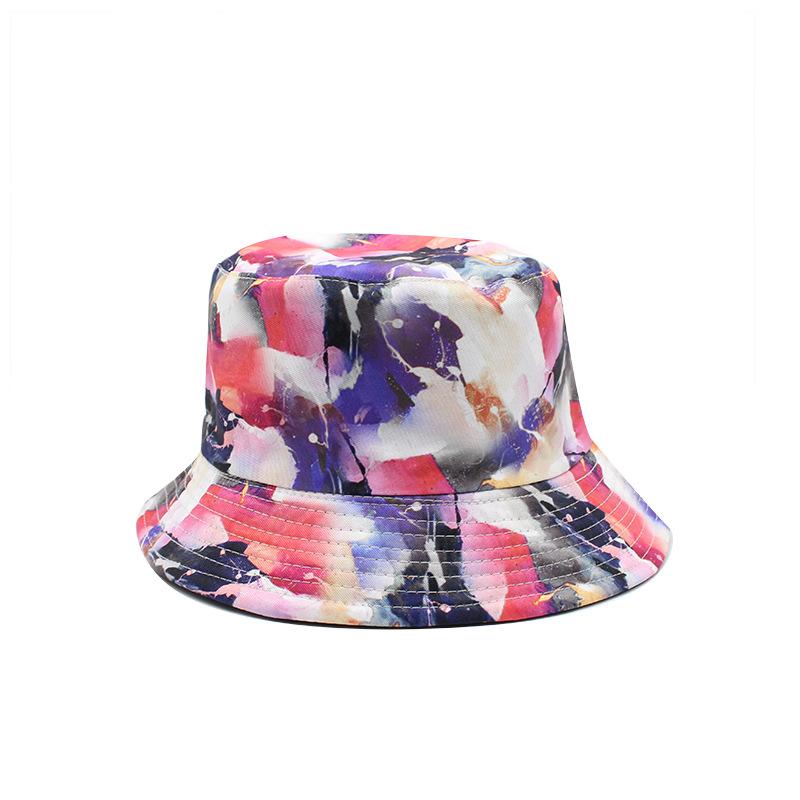 3D Printed Men'S Casual Bucket Hat Versatile Flat Top Wide Eaves Women'S Sunshade Bucket Hat