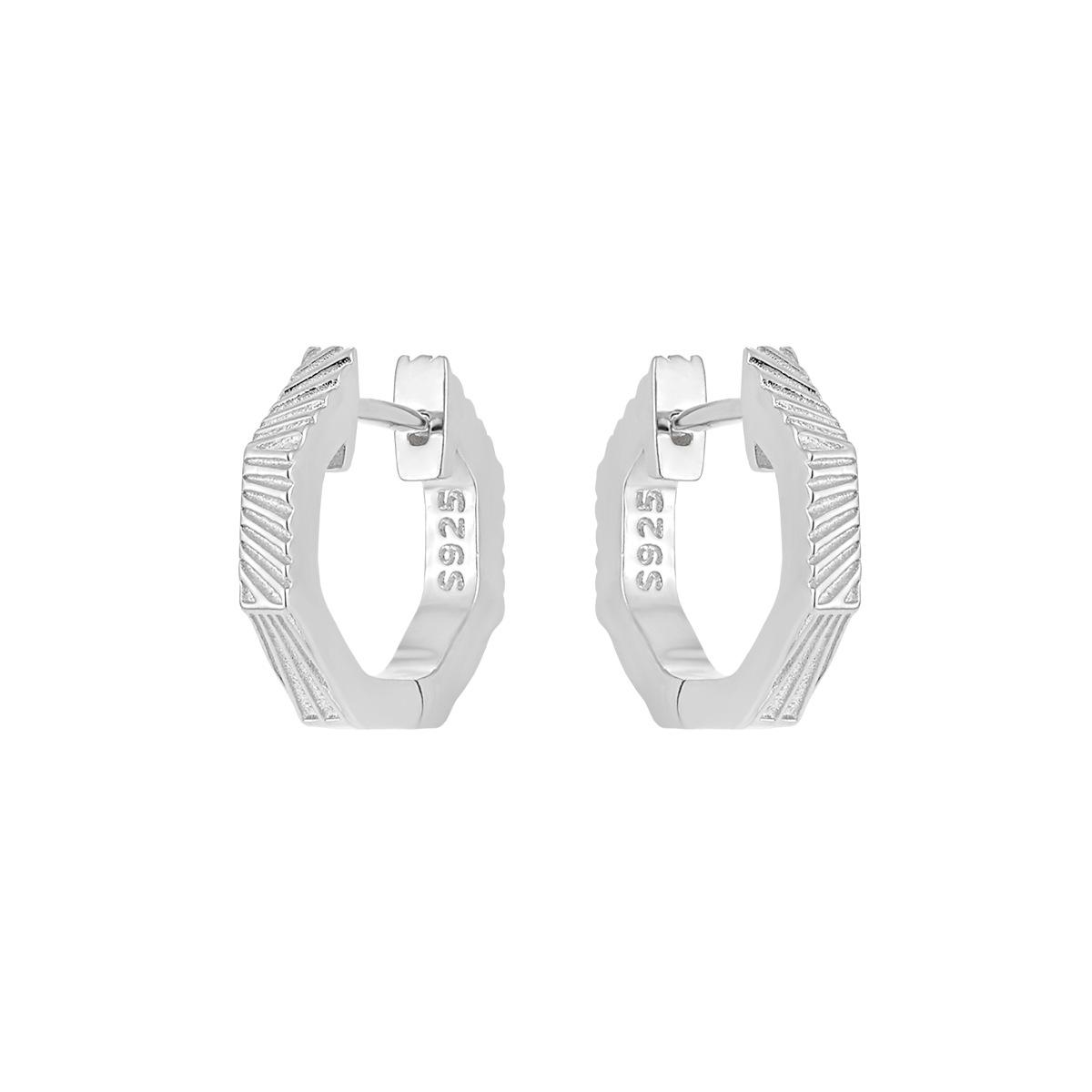 Melynn Minimalist Hoop Earrings Sterling Silver 925 Earrings Gold Plated Silver Jewelry Geometric Earrings for Women