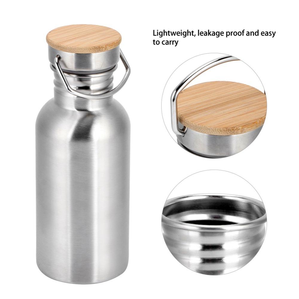 Wide Mouth Design Water Bottle 304 Stainless Steel 500Ml/750Ml Water Jug Outdoor Enthusiasts