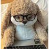 35cm Cute Angry Rabbit Plush Toy Soft Long Eared Stuffed Animal Doll Kids Birthday Gift Room Decor