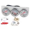 NEW-Triple Gauge Kit Oil/Volt/Water Gauge 2 Inch Chrome Oil Temp Water Temp Gauge Temperature Oil Pressure Voltage Gauge
