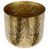 Gold metal flowerpot cover 19x18 cm