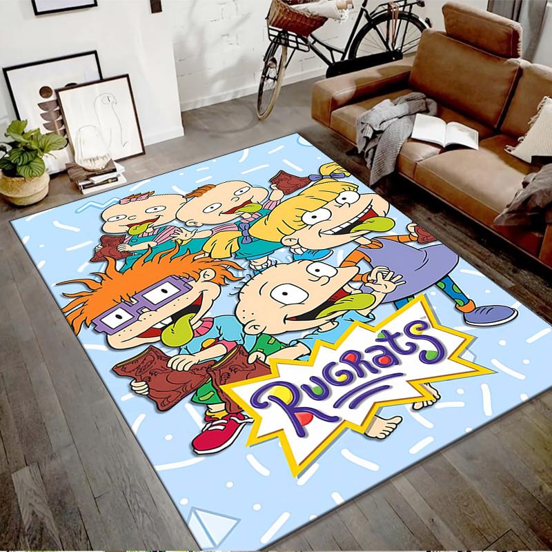 1pc Rugrats In Paris2 Design Printed Area Rug Carpet for Bedroom Living Room Home Decor Rugs Mat Non Slip Mat Rug for Bedside