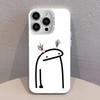 F-Flork Stick Figure Memes Phone Case For iPhone 17,16,15,14,13,12,11,Pro,Max,Plus,SE,Air,Mini Anti Fall White Bumper