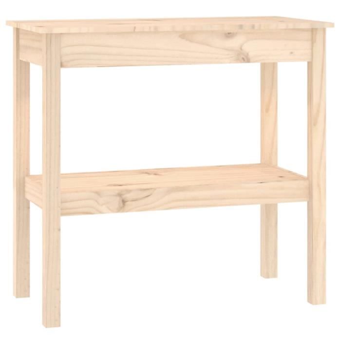 VidaXL Table console 80x40x75 cm Bois massif de pin 814304