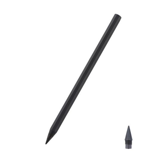 Metalowy Ołówek do Pisania z Wielokrotnego Użycia Metalową Końcówką Nie Wymaga Tuszowania ani Ostrzenia Płynnie Piszący Długopis na Tarcie dla Architektów Artystów Wygodny Uchwyt Ołówek