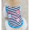 Dog Spring and Summer Striped Vest, Puppy Breathable T-shirt, Teddy, Schnauzer