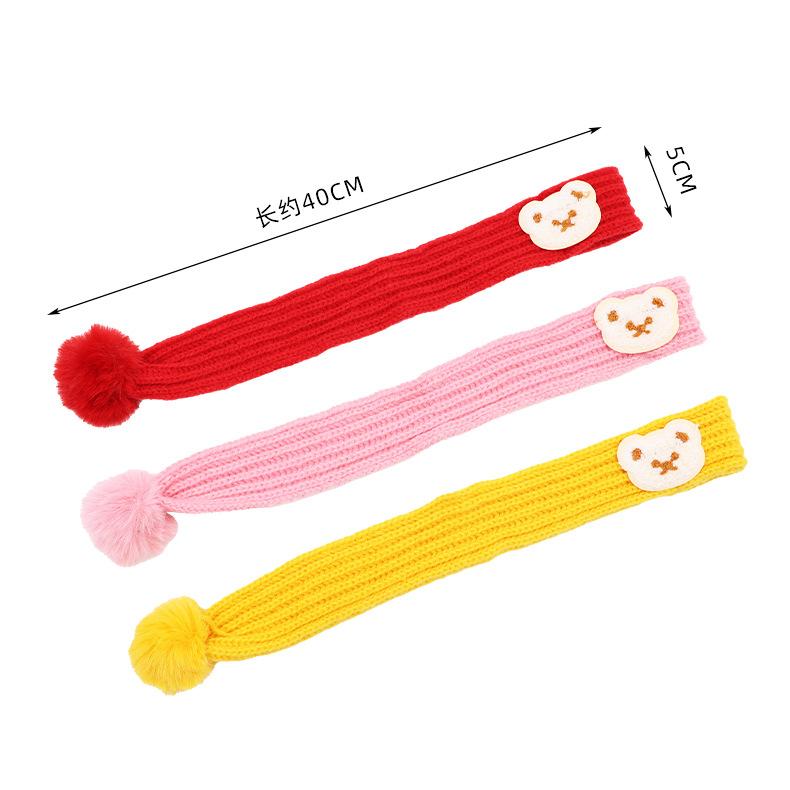 Winter Woolen Scarf for Pet Cats, Warm and Festive Scarf for The Spring Festival, Birthday Accessories for Dogs
