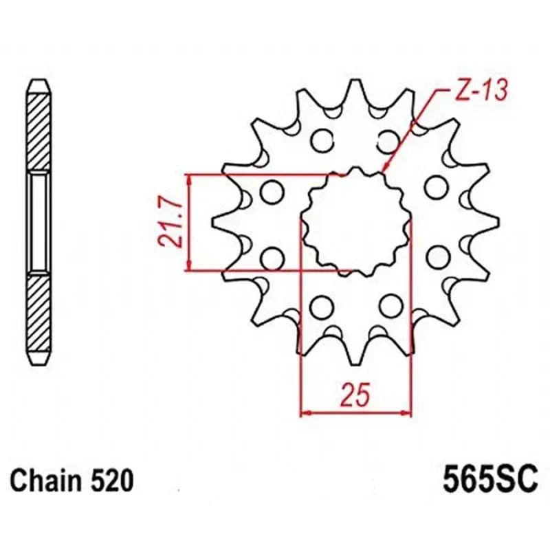 For Yamaha MT-03 MT03 16-24 YZF-R3 YZFR3 15-24 MT-25 TDR250 TZR250 YZF-R25 XT400 XT500 520 Motorcycle Front Sprocket