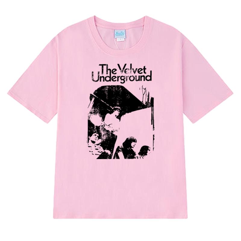 Vintage The Velvet Underground Hip Hop Rock Streetwear T Shirt Men Women Trend Oversized Short Sleeve T-shirts Unisex Cotton Top