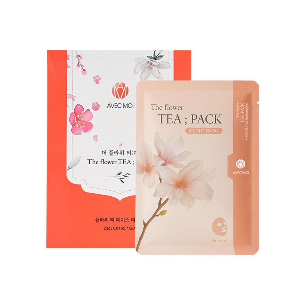 Abekemuah The Flower Tea Pack Brightening Mask Pack (5 sheets)
