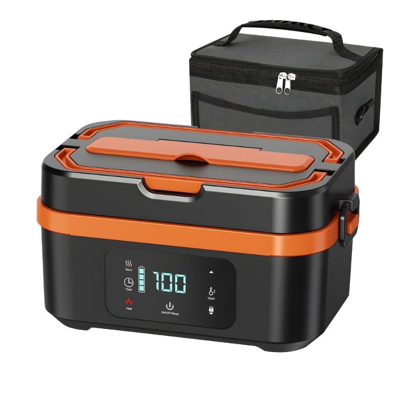 

Practical Heat Regulated Lunch System With Removable Metal Pot And Included Utensils For Everyday Needs 1