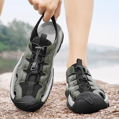 Mode Été Nouveau Baotou Anti-Collision Sandales pour Homme Sandales de Plage Chaussures d'Été pour Homme Chaussures Légères d'Extérieur Décontractées Ventilées