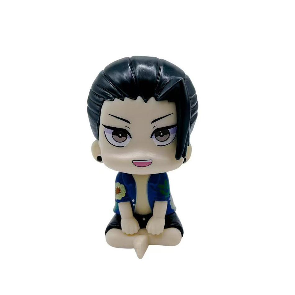 Anime Kawaii Mini Figures - Jujutsu Kaisen PVC Collection Dolls Fushiguro Ryomen Sukuna Gojo & Geto Suguru Sitting Characters