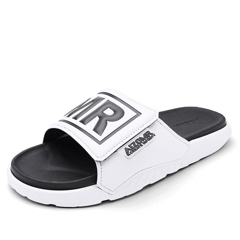 Pantoufles d'été pour hommes Extérieur Décontracté Plage Tendance de Sandales Tongs Personnalisées Tongs Chaussures Antidérapantes Hip-hop