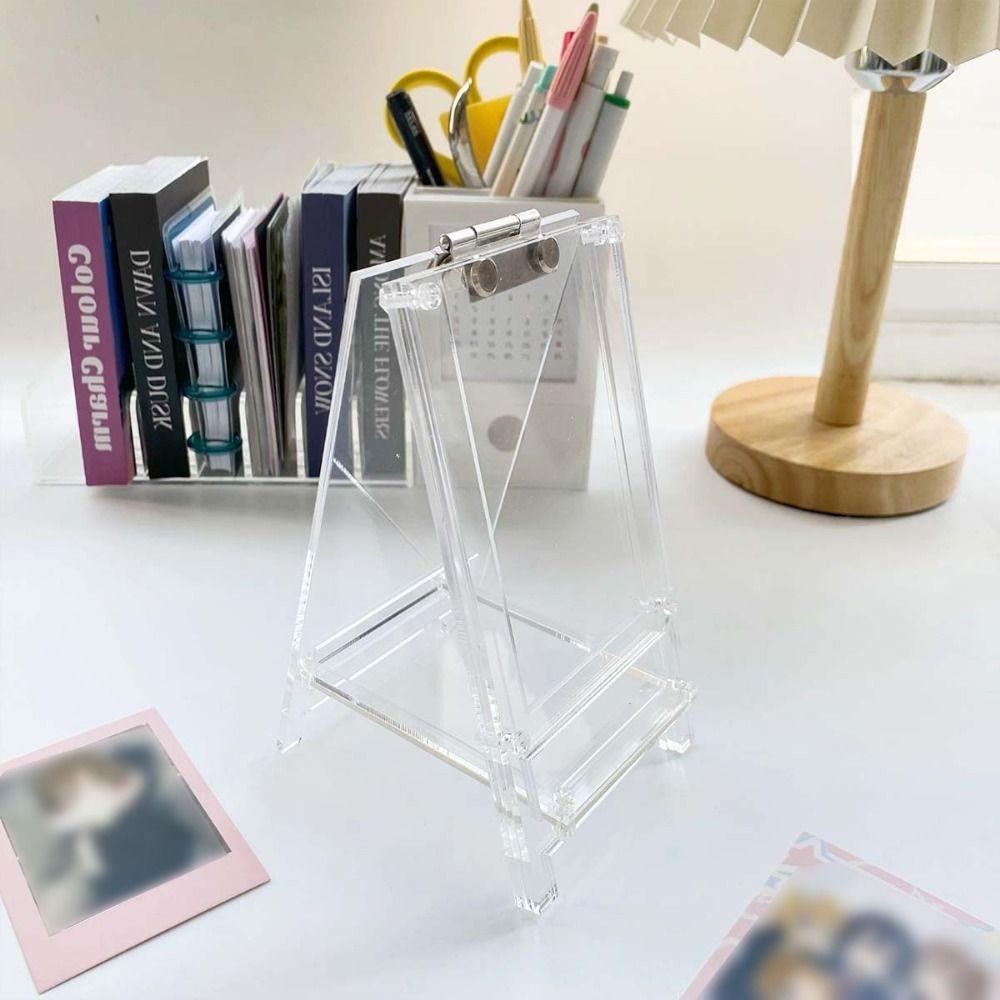 Clear HD Photocard Holder Free Standing Desktop Small Card Album  Trading Cards