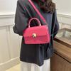 2024 Trendy Street Style Pu Leather Shoulder Bag Fashionable Square Flap Bag