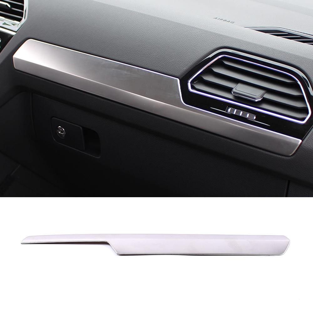 Für Volkswagen VW Tiguan MK2 2017- Edelstahl Innenzubehör Mittelkonsole mattsilberne Dekoration