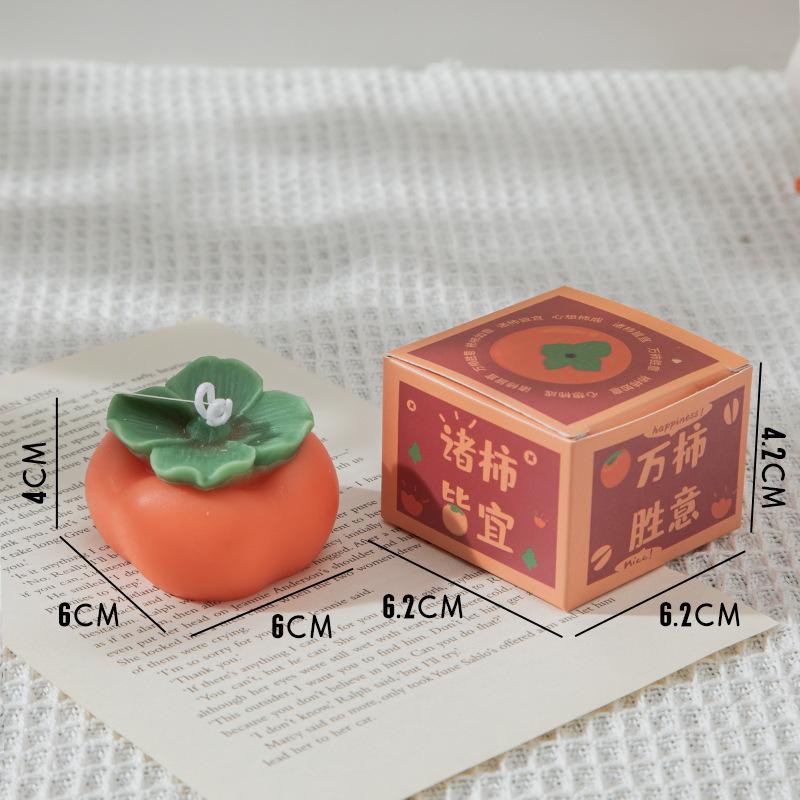 Persimmon Ruyi Persimmon Scented Candle Home Fruit-shaped Candle Ornaments Wedding Souvenir Fragrance