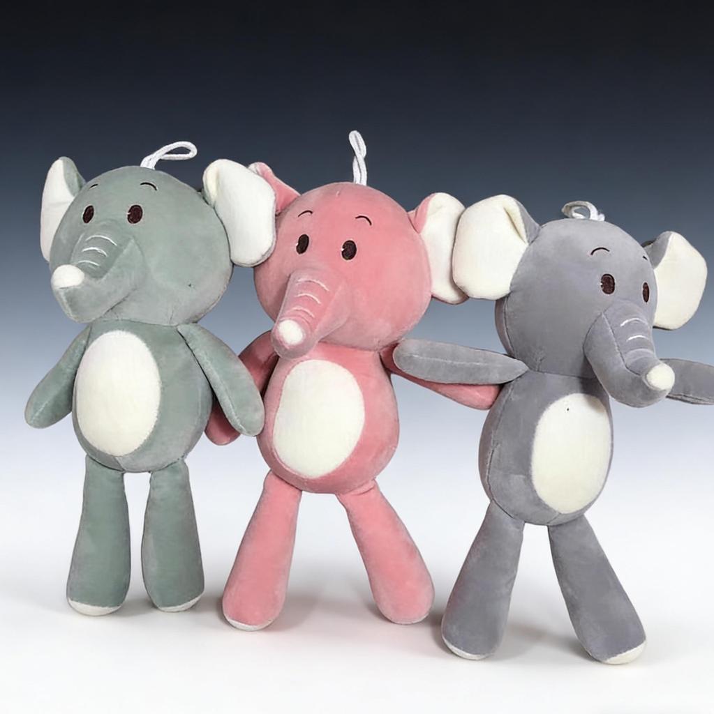 Korean Style Elephant & Hedgehog Plush Toy Set for Children - Skin-Friendly and Soothing