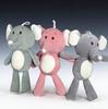 Korean Style Elephant & Hedgehog Plush Toy Set for Children - Skin-Friendly and Soothing