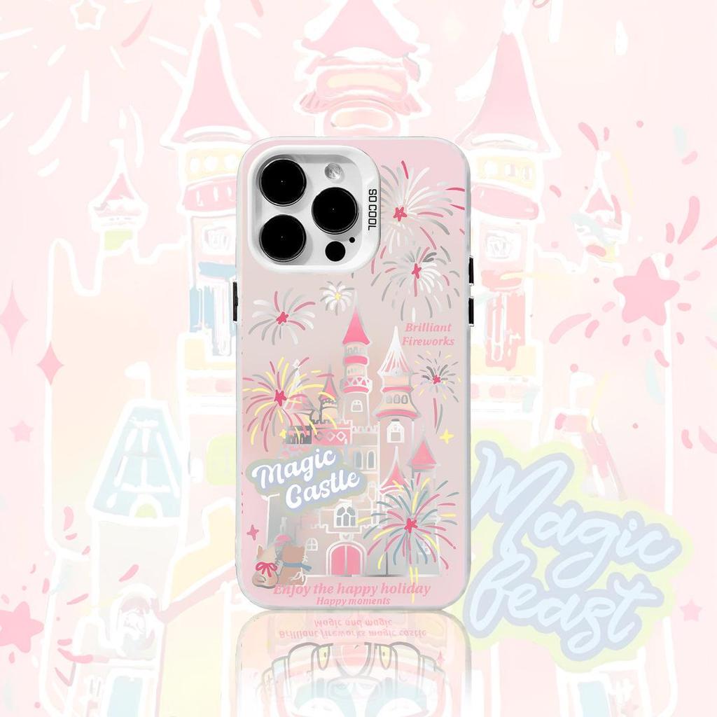 Fireworks Castle Hard Shell Case for iPhone 11/12/13 Pro/14 Pro Max