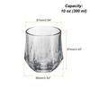 1/2pcs Diamond Whiskey Glasses 10oz Thickened Wine Glasses Stemless Geometric Design for Wine Red White Wine Birthdays Weddings