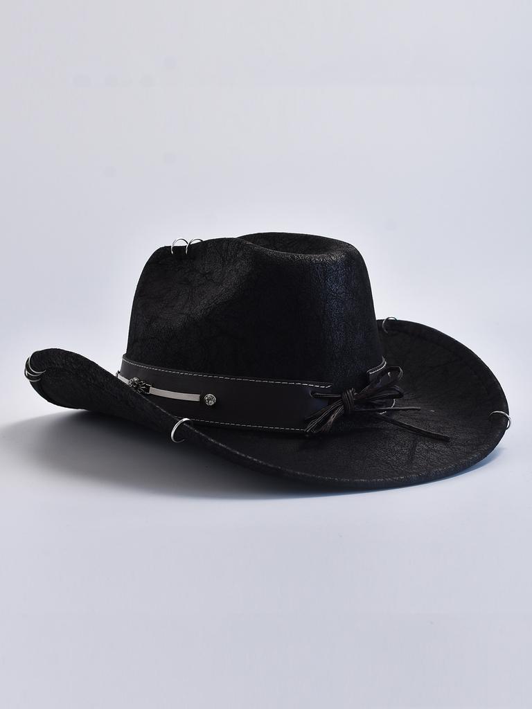 Winter Herbst Herren Western Cowboyhut Vintage Gentleman Dame Cowgirl Jazzhut Sombrero Hombre