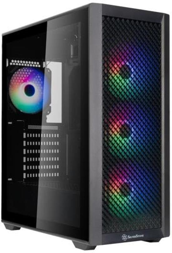 Silverstone SST-FA515XR-BG PC-Gehäuse, Mid-Tower, ATX, Dual-Radiator, Regenbogen-Lüfter, Schwarz, Produkt von autorisiertem japanischem Distributor