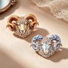 1Pcs Unisex  Charming Year Of The Goat Zodiac Animal Party Brooch Pins Beautiful Goat Brooches For Women