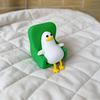 Yousheng 2Pcs 3D Printed Relaxed Duck Ornaments Cute Lying-Down Ducks On Green Sofa Compact Stress Relief Gifts Smooth Desktop Decor for Office Desk