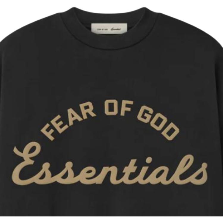 Fear of God Essentials 90s Crewneck Sweatshirt Faded Black Men Tops 192SP264451F