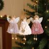 Christmas Hanging Angel Doll Pendant Plush Angel Ornaments Xmas Tree Decors for Wedding Birthday Party New Year Holiday Decor