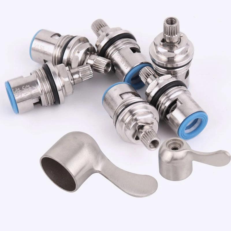 1/5pcs Replacement Faucet Cartridges Stainless Steel Tap Valves Household Single Angle Valve Kitchen Bathroom Shower Parts