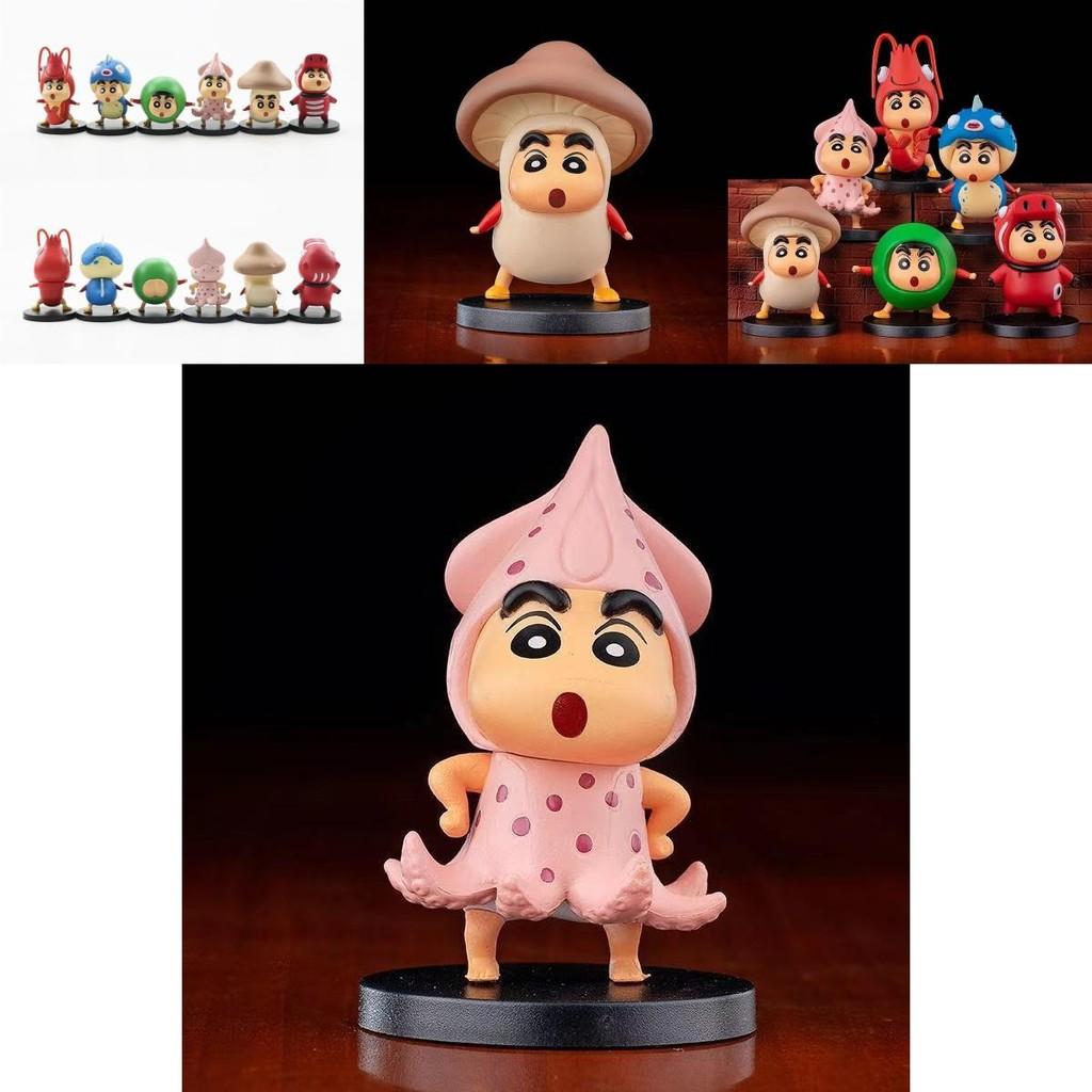 Adorable Pvc Food Wax Crayons Shinchan Figurine Collection Featuring Lobster And Octopus