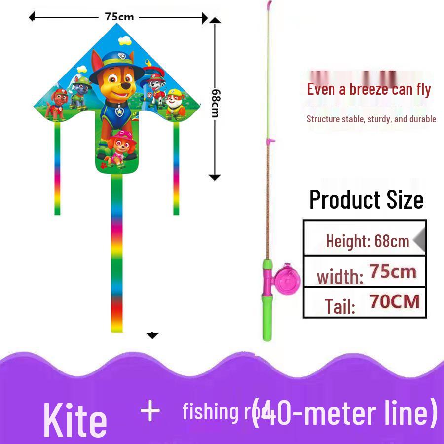 Weifang Traditional Handmade Fishing Rod Kite: Easy-to-Fly Outdoor Parent-Child Fun Kite for Adults & Children