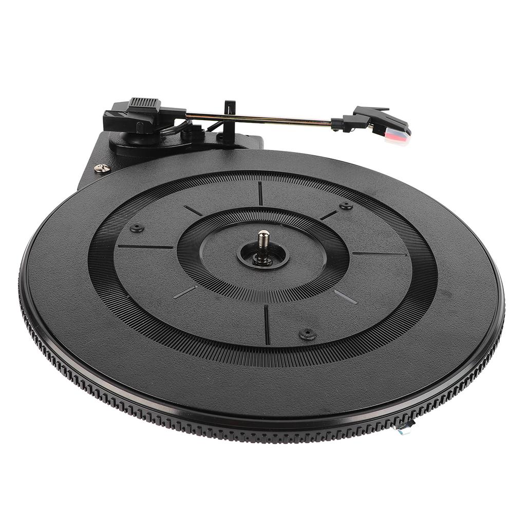 Record Player Turntable Black Plastic Belt Drive Gramophone Turntable Instrument Accessory