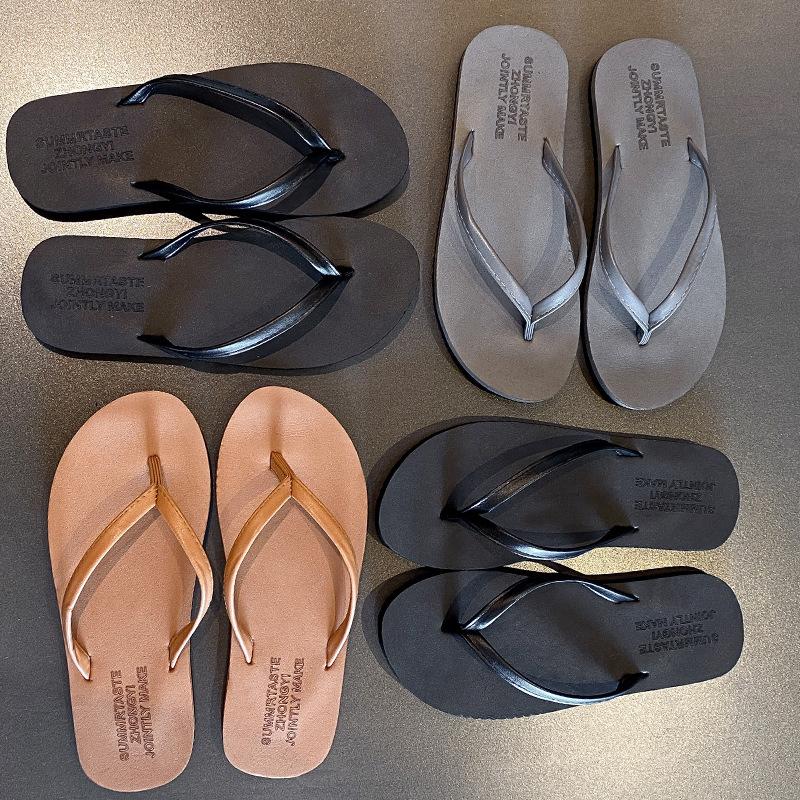 Fashion New Summer Non Slip Comfortable EVA Sole Soft Slippers Men's Flip Flops for Beach Daily 2026 Lovers Slipper Shoes Home