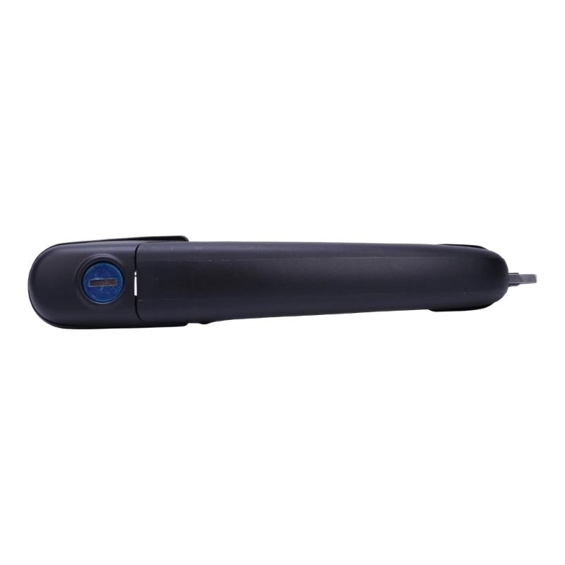 Black Exterior Car Door Handle with Integrated Lock Component, 6N0837207 6N0837207C Single-Body Engineering-Plastic Design for Mechanical Bolt-On