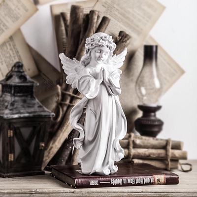 1pc Ornament Artistic Resin Angel Shape Beautiful Figurine For Store