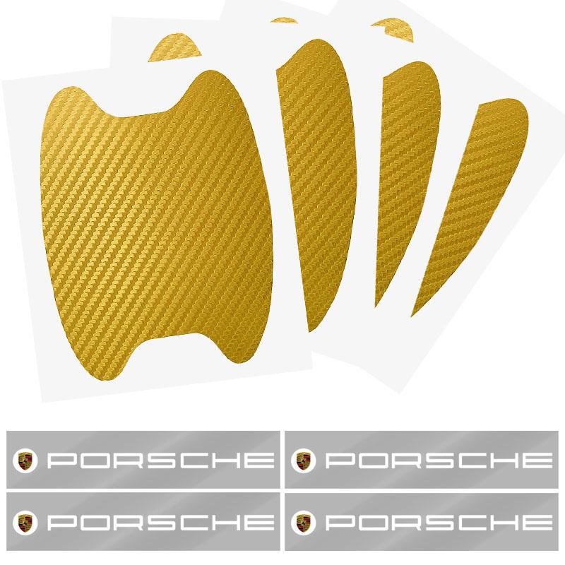 Car Door Sticker Carbon Fiber Scratches Auto Handle Protection Film For Porsche Boxster Cayenne Panamera Macan Cayman 911 918 996 917 991
