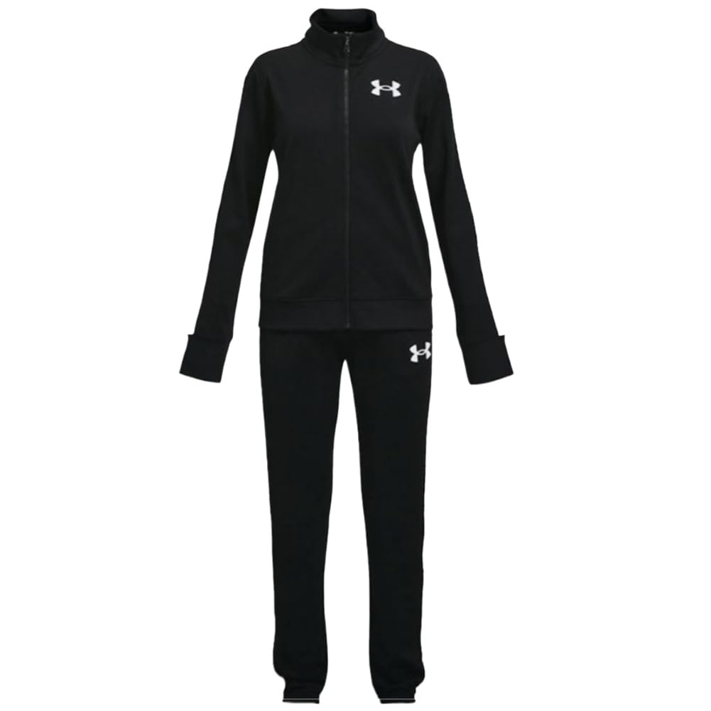 Under Armour and UA Rival Knit Track Jacket and Pants Set Women s Girls  Tracksuit, (Used) чёрный