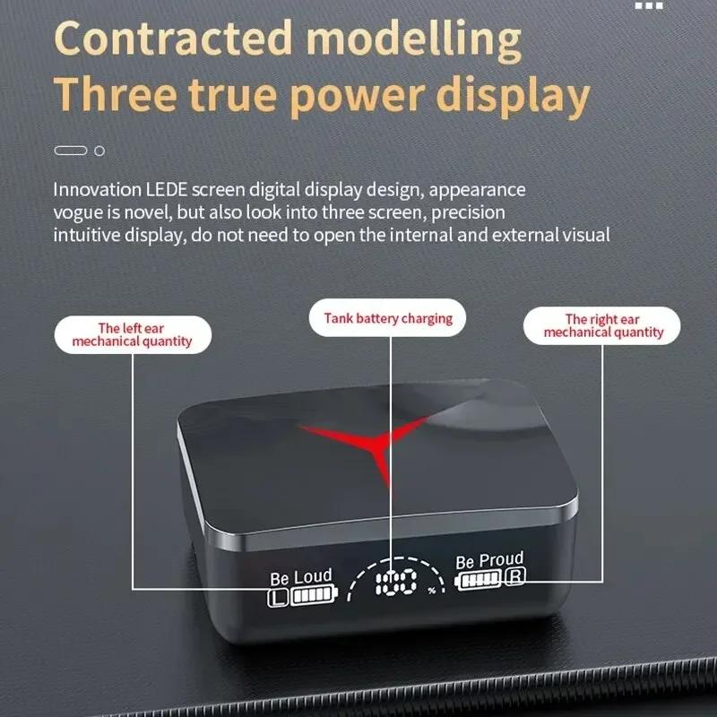 M90 TWS Touch Control Wireless Headphones, Bluetooth 5.3 Gaming Headsets with HIFI Stereo Sound Reduction and Built-in Mic.