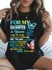 Women'S Plussize 0XL 5XL In Memory of Daughter In Heaven T-Shirt Soft Breathable Black Shirt with Po