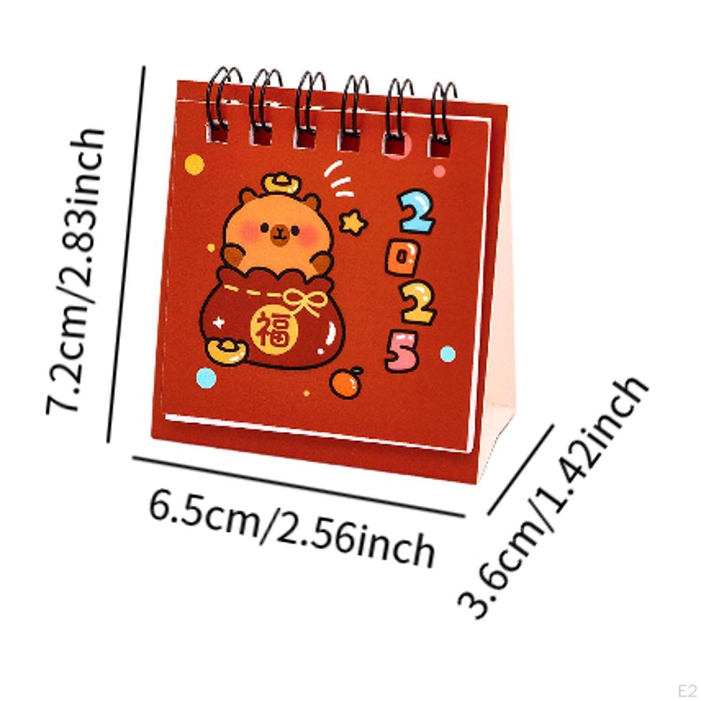Standing Desk Calendar Flip Adorable Planning Organizing Year Mini
